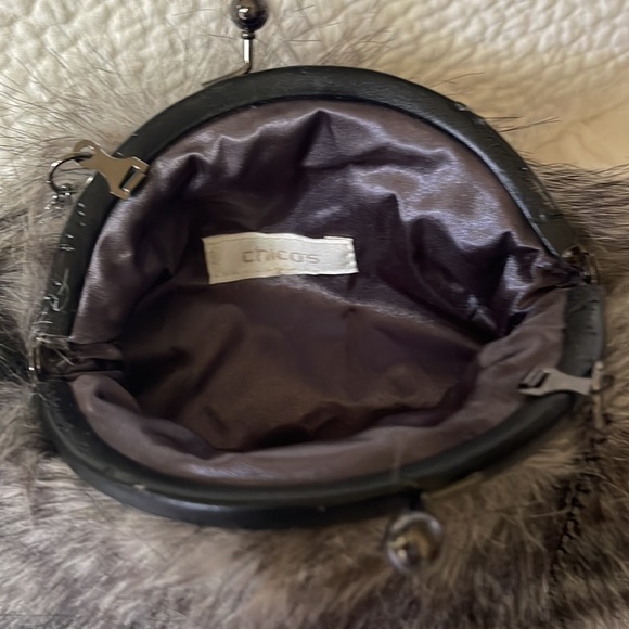 Chicos faux fur clutch bag as new - Picture 4 of 4